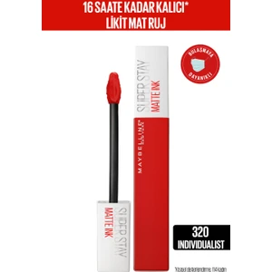 Maybelline New York Super Stay Matte Ink Likit Mat Ruj - 320 Individualist- Kırmızı