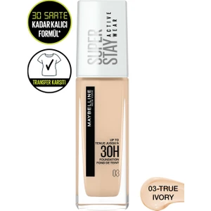 Maybelline New York Superstay Active Wear Fondöten- 03 True Ivory