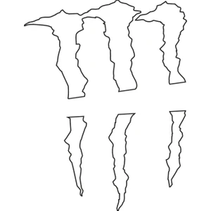 Sticker Atölyesi Monster Pençe Izi Sticker - 15045