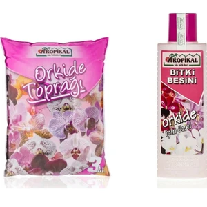 Hib Tropikal Orkide Özel Sıvı Besini 500 ml ve Orkide Toprağı Seti