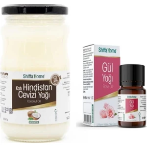 Shiffa Home Katı Hindistan Cevizi Yağı 330 ml + Gül Yağı 5 Ml.