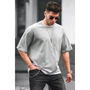 Oversize Gri Erkek Tişört 4978