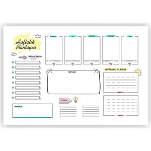 Haftalık Planlayıcı Defter 62 Sayfa