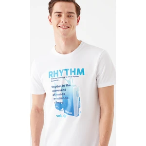 Erkek Rhythm Baskılı Beyaz Tişört 066538-620