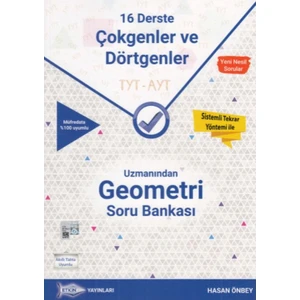 Etkin Yayınevi TYT AYT Uzmanından Geometri Soru Bankası 16 Derste Çokgenler ve Dörtgenler Yeni