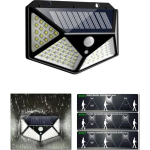Sensörlü Duvar Tipi LED Aplik Güneş Enerjili Solar Projektör Aydınlatma LED Aplik