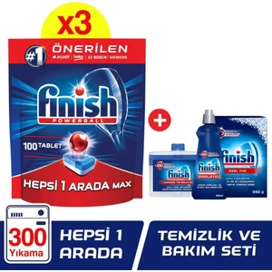 Hepsi Bir Arada 300 Tablet Deterjanı (100X3) + Temizlik Bakım Seti