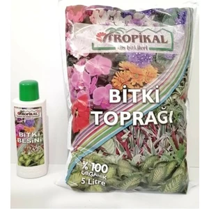 Tropikal Bitki Toprağı 5 lt ve Bitki Besini 225 ml Set