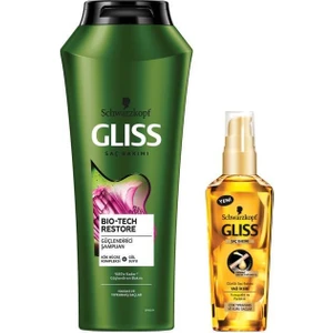 Bio-Tech Restore Şampuan 500 Ml + Gliss Oil Elixir Yağ İksiri 75 Ml