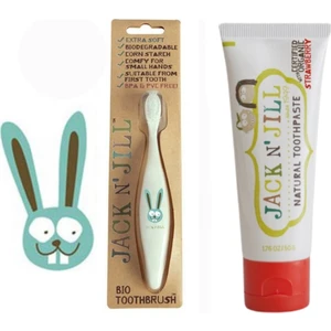Jack N' Jill Bebek Diş Seti (Bunny Diş Fırçası + Çilek Aromalı Diş Macunu)