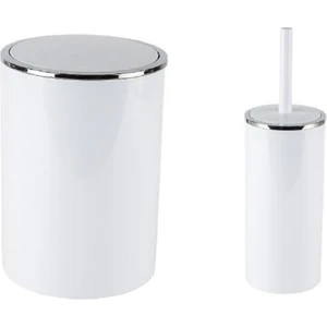 Lenox 6lt Beyaz Çöp Kovası ve Tuvalet Fırçası