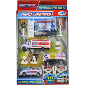 Metal Ambulans Seti 10 Parça