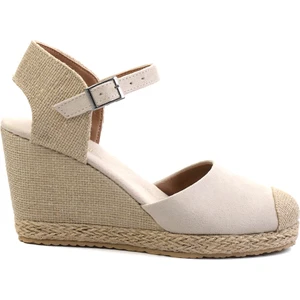 Vizon/natural Hasır Kadın Dolgu Topuklu K01874055565