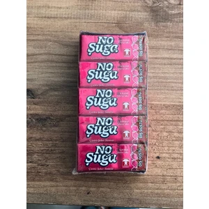 No Şuga 20 ' Li  5 gr x 5 Li Çilek Aromalı Şekersiz Sakız