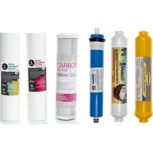 Açık Kasa Su Arıtma Cihazlarına Uyumlu 6'lı Filtre Seti Vontron Membranlı