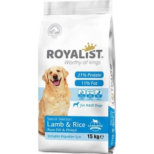 Premium Kuzu Etli ve Pirinçli Yetişkin Köpek Maması 15 kg