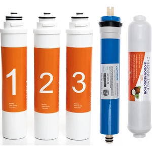 Waterlife Su Arıtma Cihazı Uyumlu Tak-Çevir 5'li Filtre Seti, Vontron Membranlı