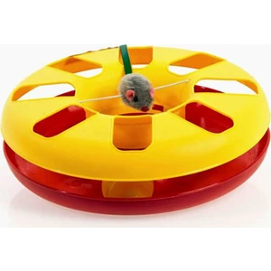 Kitty Roundabout Dönen Toplu Kedi Oyuncağı Sarı - Kırmızı 24 cm
