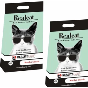 Realite Grup Real Cat Topaklanan Kedi Kumu Sabunlu 10 Lt x 2 Adet