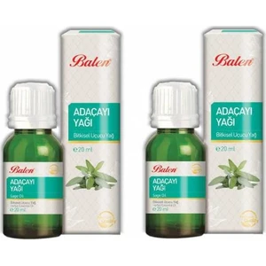Ada Çayı Acı Elma Yağı Adaçayı Uçucu Yağ  Içilebilir 20 ml x 2
