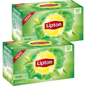 Sade Yeşil Bardak Poşet Çay 20 x 2 Gr. Ikili Set