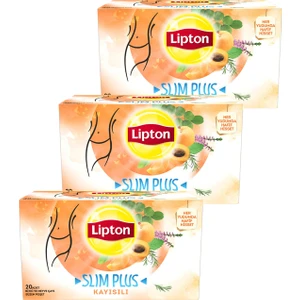 Slim Plus Kayısılı Bitki ve Meyve Bardak Poşet Çay 20 x 2 Gr. Üçlü Set