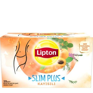 Slim Plus Kayısılı Bitki ve Meyve Bardak Poşet Çay 20 x 2 Gr. Onikili Set