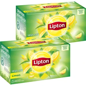 Limonlu Bardak Poşet Yeşil Çay 20 x 1,5 Gr. Ikili Set