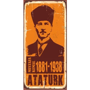 Hayat Poster Mustafa Kemal Atatürk Mini Retro Ahşap Poster