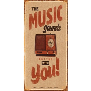 Hayat Poster Müzik Mini Retro Ahşap Poster