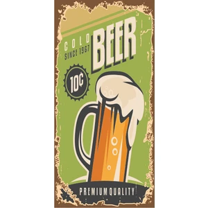 Hayat Poster Soğuk Bira Burada Mini Retro Ahşap Poster