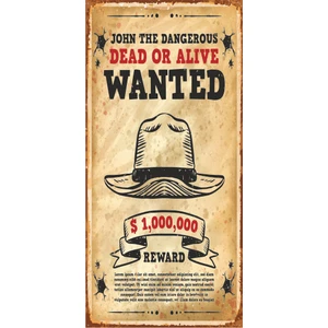 Hayat Poster Wanted Aranıyor Mini Retro Ahşap Poster