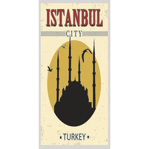 Hayat Poster Istanbul Mini Retro Ahşap Poster