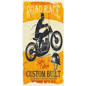 Hayat Poster Road Race Motor Mini Retro Ahşap Poster