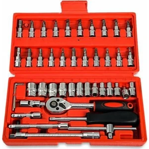 Mac&Mos Lokma Takımı Tornavida Uzatma Cırcırlı 1/4 (46 Parça)