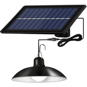 Uzaktan Kumandalı Güneş Enerjili Su Geçirmez LED Parlak Retro Lamba - Siyah (Yurt Dışından)