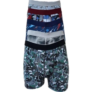 12 Adet Desenli Çok Renkli Boxer