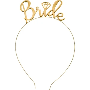 Taç - Bride - Metal - Gold - Bride To Be Kol Bantı - Parti