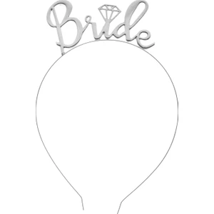 Taç - Bride - Metal - Gümüş - Bride To Be Kol Bantı - Parti