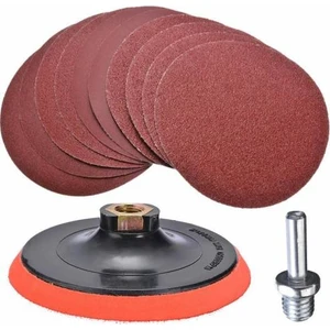 Cırt Zımpara Seti + Matkap Aparatı 115 mm 14 Parça