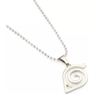 Alp Collection Naruto Anime Gri Metal Sembol Zincirli Kolye