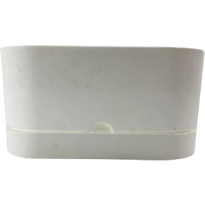 Begonya 30 cm Beyaz Tabaklı Balkon Saksı