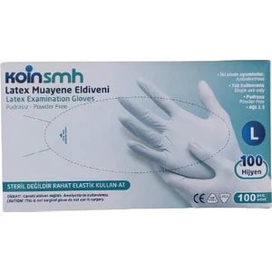 Latex Muayene Eldıvenı Pudrasız (L)