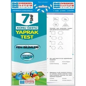 Evrensel İletişim Yayınları   7.Sınıf  Fen Bilimleri Yaprak Test
