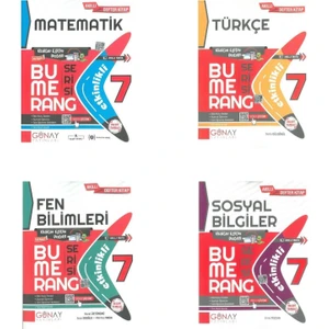Günay Yayınları Gün&Ay Yayınları 7. Sınıf Bumerang Serisi 4'lü Soru Bankası Seti
