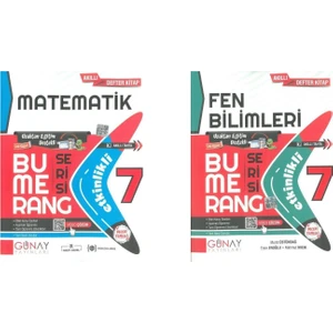 Günay Yayınları Gün&Ay Yayınları 7. Sınıf Bumerang Serisi Matematik - Fen Bilimleri Soru Bankası Seti