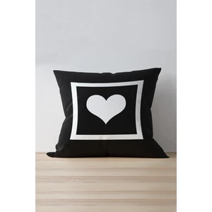 Cango Home Harfli Kırlent Yastık Kılıfı -Kalp- 43X43 cm