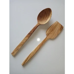 El Yapımı Zeytin Ağacı Ahşap Kaşık Ve Spatulaa