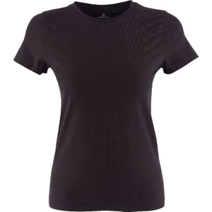 CT129  C Neck  Siyah Kadın Kısa Kol T-Shirt