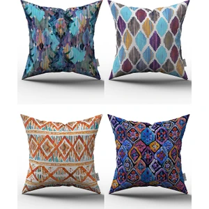 Cango Home 4'lü Kırlent Kılıfı Seti - 43X43 cm - 070